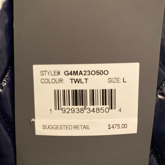 G/FORE Golf Quilted Polished Nylon Wool Lined Puffer Vest Navy Mens Retail $475 - Picture 11 of 12